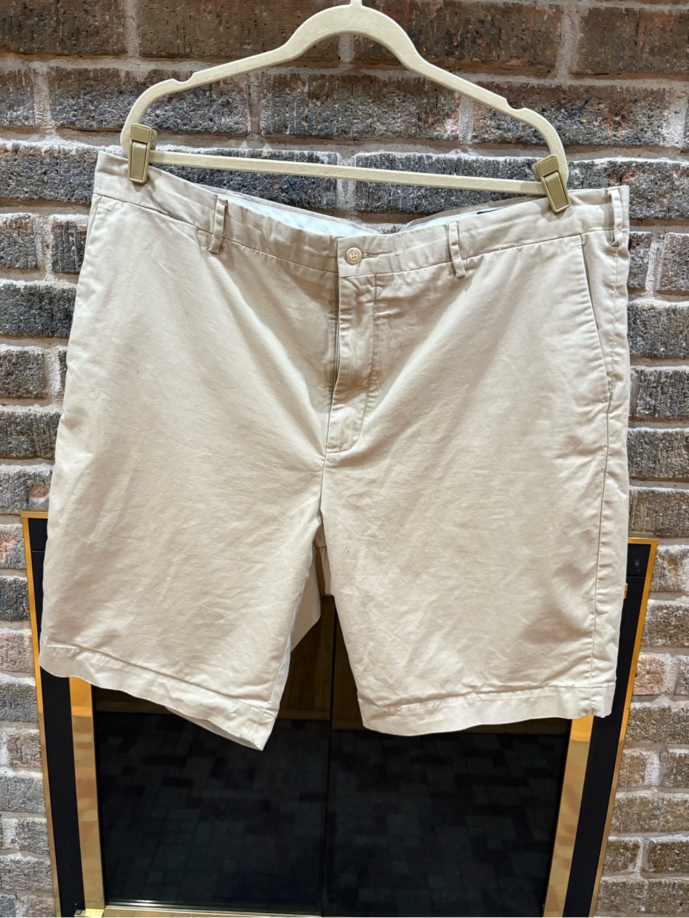 Polo Ralph Lauren Beige Flat-Front Cotton Shorts